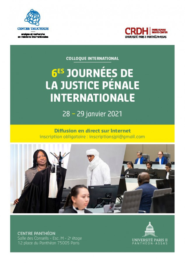 Sixièmes Journées de la Justice pénale internationale