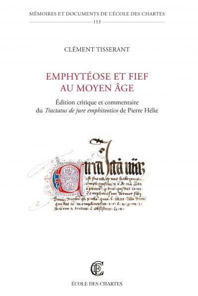 Emphytéose et fief au Moyen Age