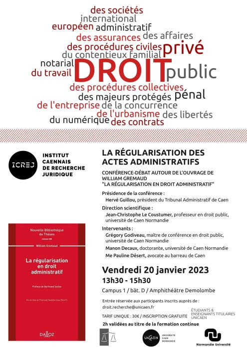 La régularisation des actes administratifs