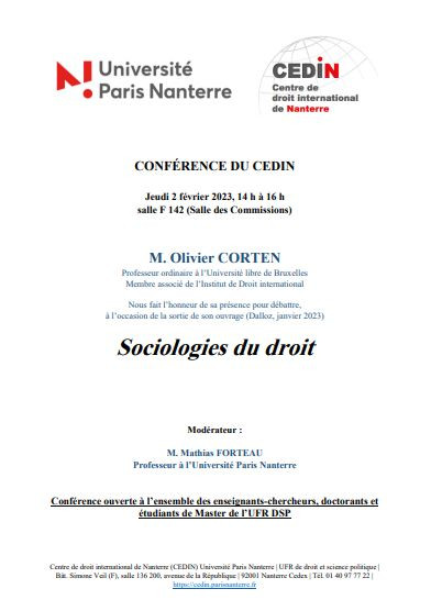 Sociologies du droit