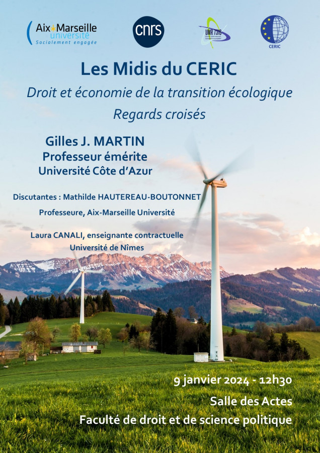 Droit et économie de la transition écologique. Regards croisés