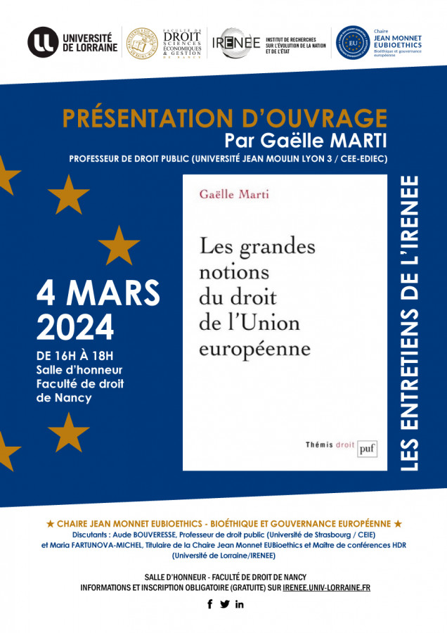 Les grandes notions du droit de l'Union européenne