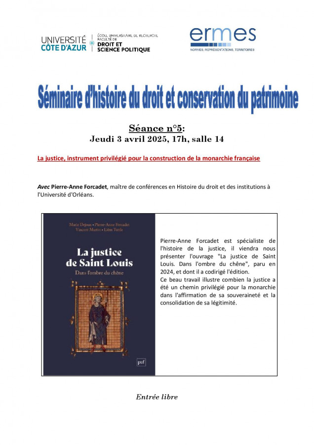La justice, instrument privilégié pour la construction de la monarchie française