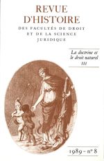 Revue d'histoire des Facultés de droit et de la science juridique